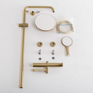 Душевая стойка CEZARES STYLUS-CVD-BORO брашированное золото